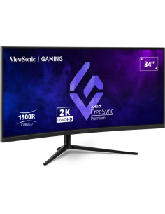 Viewsonic Vx3418C-2K Monitor Komputerowy 86,4 Cm (34") 3440 X 1440 Px Ultrawide Quad Hd Czarny
