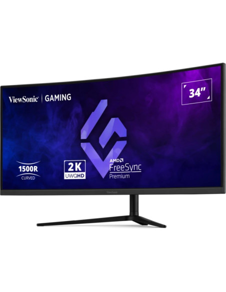 Viewsonic Vx3418C-2K Monitor Komputerowy 86,4 Cm (34") 3440 X 1440 Px Ultrawide Quad Hd Czarny
