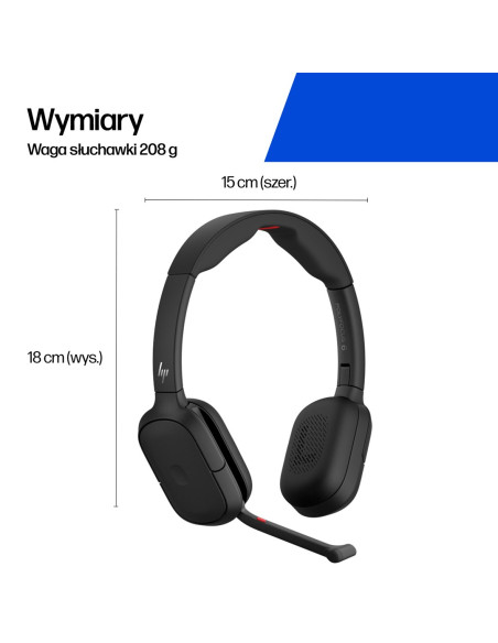 Hp Poly Stereofoniczny Zestaw Słuchawkowy Bluetooth Focus 625