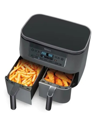 Ninja Dz300Eu Frytkownica Podwójny 7,6 L Autonomiczny 2470 W Frytkownica Na Gorące Powietrze Szary