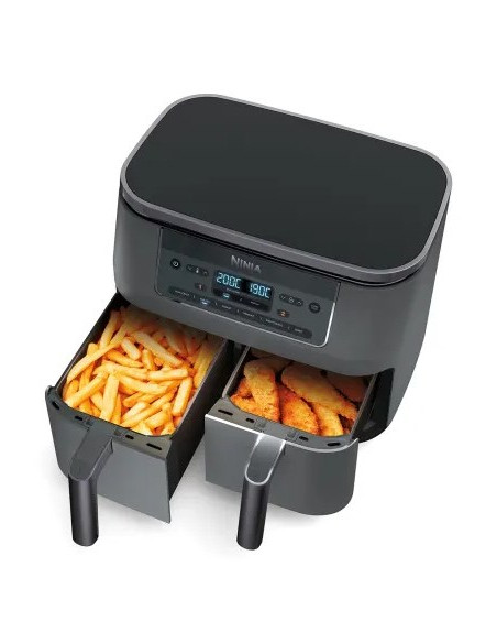 Ninja Dz300Eu Frytkownica Podwójny 7,6 L Autonomiczny 2470 W Frytkownica Na Gorące Powietrze Szary