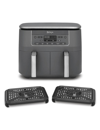 Ninja Dz300Eu Frytkownica Podwójny 7,6 L Autonomiczny 2470 W Frytkownica Na Gorące Powietrze Szary
