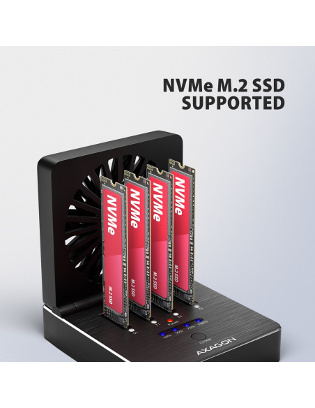 Axagon Adsa-M2C44 Stacja Dokująca Do Dysków Twardych Usb 4 Type-C Czarny