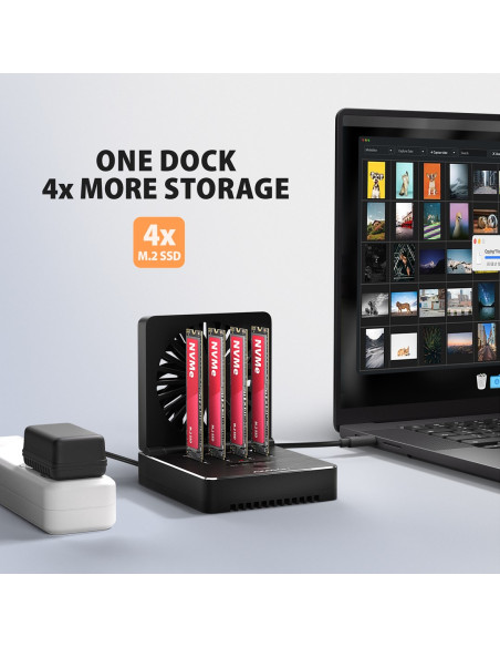 Axagon Adsa-M2C44 Stacja Dokująca Do Dysków Twardych Usb 4 Type-C Czarny