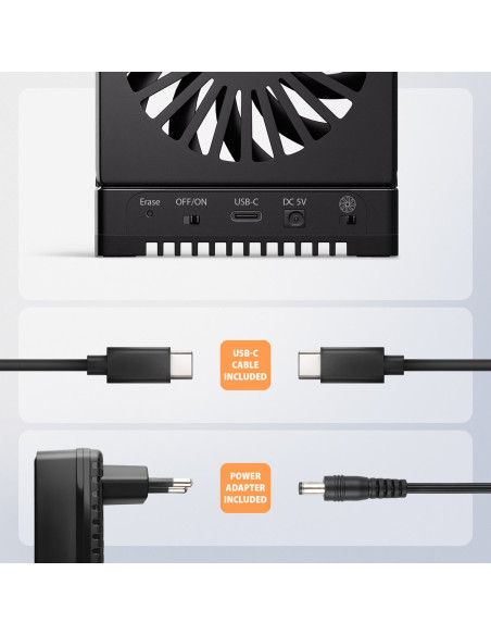 Axagon Adsa-M2C44 Stacja Dokująca Do Dysków Twardych Usb 4 Type-C Czarny