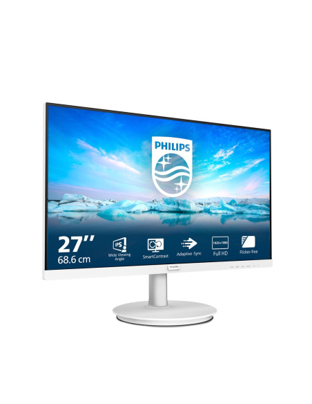 Philips V Line 271V8Aw/00 Monitor Komputerowy 68,6 Cm (27") 1920 X 1080 Px Full Hd Lcd Biały