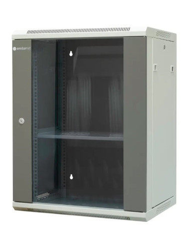 Emiternet Szafa Wiszaca Niedzielona 19" 15U, Drzwi Blacha/Szkło,  600×450×770Mm Szer./Gł./Wys.