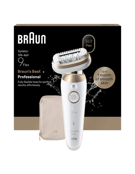 Braun Silk-Épil 9 Silk·épil 9 Flex 40 Pęset(Y) Złoto, Biały