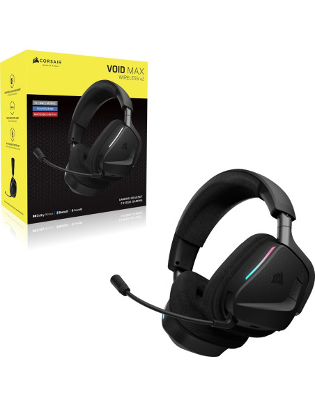 Corsair Void V2 Max Wireless Zestaw Słuchawkowy Bezprzewodowy Opaska Na Głowę Gaming Bluetooth Czarny