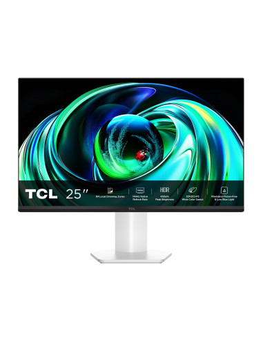 Tcl 25G54 Monitor Komputerowy 63,5 Cm (25") 1920 X 1080 Px Full Hd Qled Biały