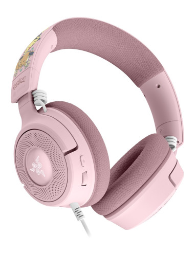 Razer Kraken V4 X – Pikachu & Eevee Edition Zestaw Słuchawkowy Przewodowa Opaska Na Głowę Gaming Usb Type-C / Usb Type-A Różowy
