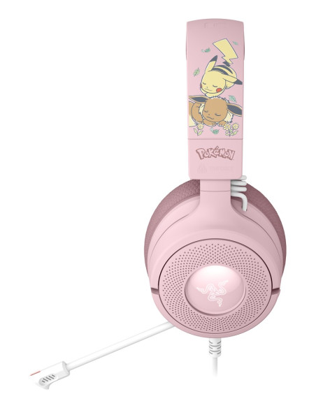 Razer Kraken V4 X – Pikachu & Eevee Edition Zestaw Słuchawkowy Przewodowa Opaska Na Głowę Gaming Usb Type-C / Usb Type-A Różowy