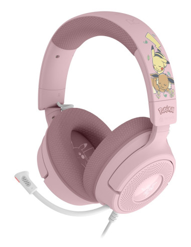 Razer Kraken V4 X – Pikachu & Eevee Edition Zestaw Słuchawkowy Przewodowa Opaska Na Głowę Gaming Usb Type-C / Usb Type-A Różowy