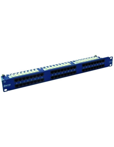 Emiternet Panel 19", 48Xrj45 Utp Kat.6 (1U) Z Półką, Niebieski