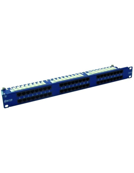 Emiternet Panel 19", 48Xrj45 Utp Kat.6 (1U) Z Półką, Niebieski