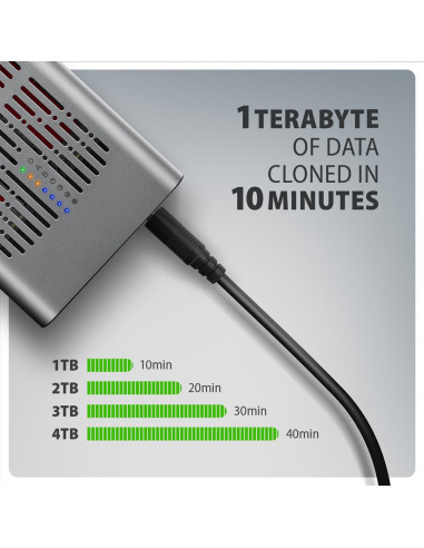 Axagon Eem2-20Gd Stacja Dokująca Do Dysków Twardych Usb 3.2 Gen 2 (3.1 Gen 2) Type-C Czarny, Szary