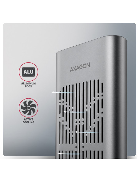 Axagon Eem2-20Gd Stacja Dokująca Do Dysków Twardych Usb 3.2 Gen 2 (3.1 Gen 2) Type-C Czarny, Szary