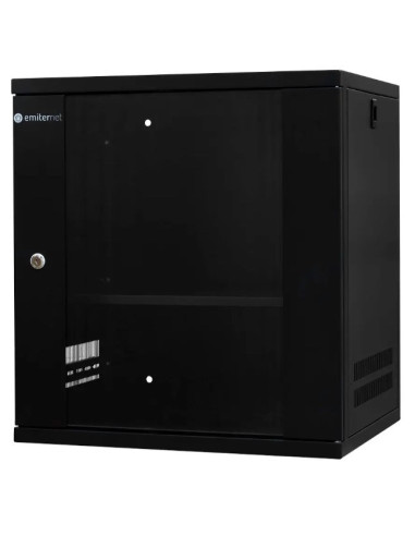 Emiternet Szafa Wisząca  Lekka Niedzielona 19'' 12U, Drzwi Blacha/Szkło, 550×450×590Mm Szer./Gł./Wys.