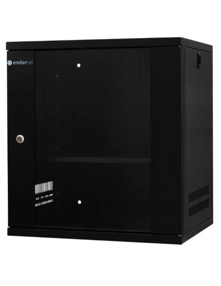 Emiternet Szafa Wisząca  Lekka Niedzielona 19'' 12U, Drzwi Blacha/Szkło, 550×450×590Mm Szer./Gł./Wys.