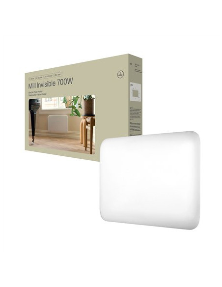 Mill Invisible Heater | Ib700Dn | Panel Heater | 700 W | Suitable For Rooms Up To 9-12 M2 | White | Ipx4