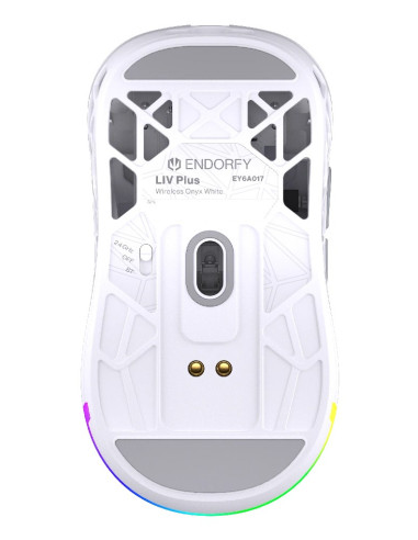 Endorfy Liv Plus Wireless Onyx White Myszka Gaming Oburęczny Bluetooth Optyczny 26000 Dpi