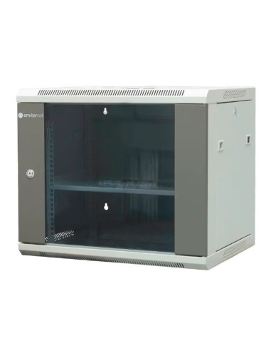 Emiternet Szafa Wiszaca Niedzielona 19" 9U, Drzwi Blacha/Szkło, 600×450×500Mm Szer./Gł./Wys.