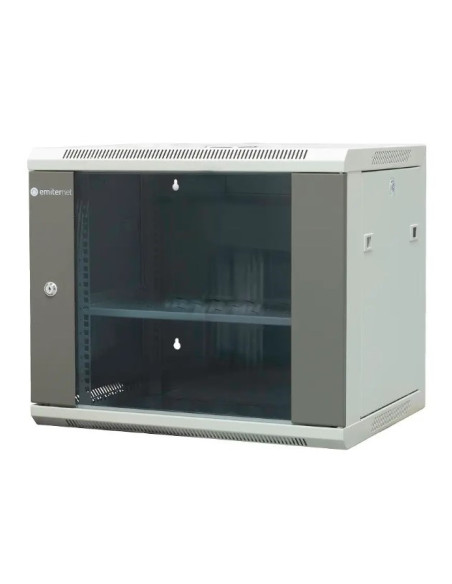 Emiternet Szafa Wiszaca Niedzielona 19" 9U, Drzwi Blacha/Szkło, 600×450×500Mm Szer./Gł./Wys.