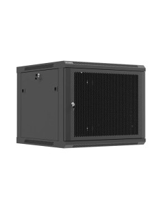 Lanberg Szafa Instalacyjna Rack Wisząca 19" 9U 600X600 Czarna Drzwi Perforowane (Flat Pack)