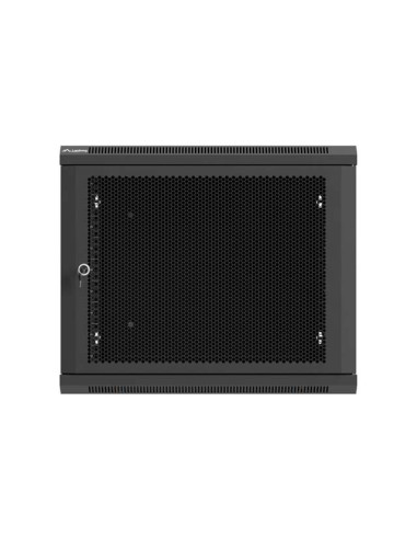 Lanberg Szafa Instalacyjna Rack Wisząca 19" 9U 600X600 Czarna Drzwi Perforowane (Flat Pack)