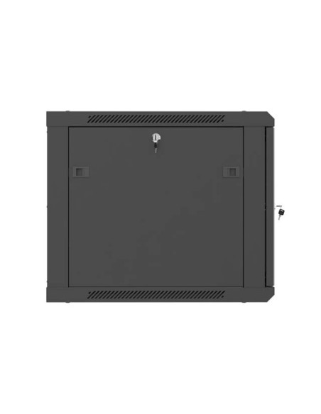 Lanberg Szafa Instalacyjna Rack Wisząca 19" 9U 600X600 Czarna Drzwi Perforowane (Flat Pack)