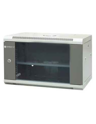 Emiternet Szafa Wiszaca Niedzielona 19" 6U, Drzwi Blacha/Szkło, 600×450×370Mm Szer./Gł./Wys.