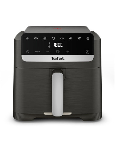 Tefal Easy Fry Mega Compact Ey866He1 Frytkownica Pojedyńczy 7,5 L Autonomiczny Frytkownica Na Gorące Powietrze Czarny, Srebrny