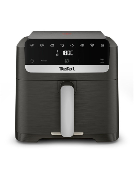 Tefal Easy Fry Mega Compact Ey866He1 Frytkownica Pojedyńczy 7,5 L Autonomiczny Frytkownica Na Gorące Powietrze Czarny, Srebrny