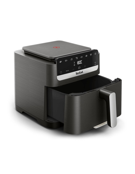 Tefal Easy Fry Mega Compact Ey866He1 Frytkownica Pojedyńczy 7,5 L Autonomiczny Frytkownica Na Gorące Powietrze Czarny, Srebrny