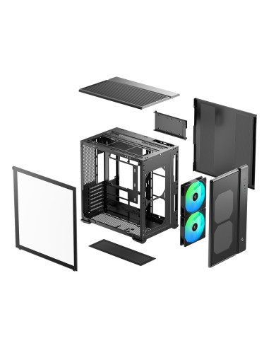 Deepcool Cg590 Mesh 2F Midi Tower Czarny
