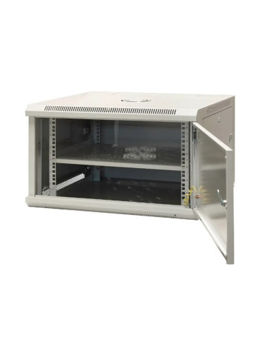 Emiternet Szafa Wisząca Niedzielona 19'' 6U, Drzwi Całe Z Blachy, 600×600×370Mm Szer./Gł./Wys.
