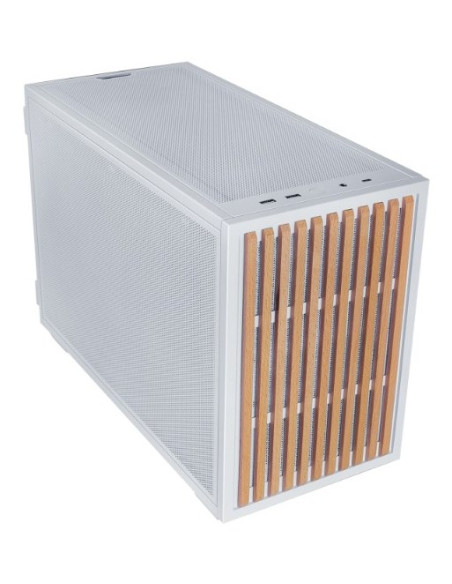 Lian Li B4-Matx Wood Mini Tower Biały, Drewno