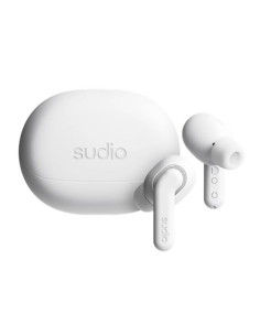 Sudio Earbuds | E4 Pro | Bluetooth | In-Ear | Microphone | Cloud White | Noise Canceling | Noise Reduction | Wireless
