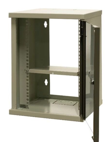 Emiternet Szafa Wisząca Niedzielona 10'' 9U, Drzwi Blacha/Szkło, 325×330X445Mm (Szer./Gł./Wys.)