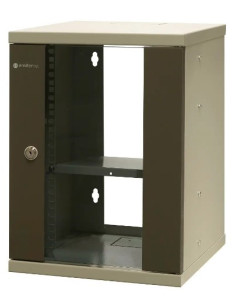 Emiternet Szafa Wisząca Niedzielona 10'' 9U, Drzwi Blacha/Szkło, 325×330X445Mm (Szer./Gł./Wys.) 2