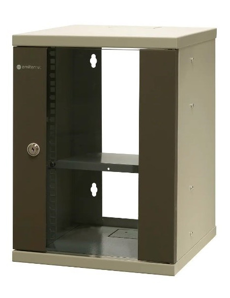 Emiternet Szafa Wisząca Niedzielona 10'' 9U, Drzwi Blacha/Szkło, 325×330X445Mm (Szer./Gł./Wys.)