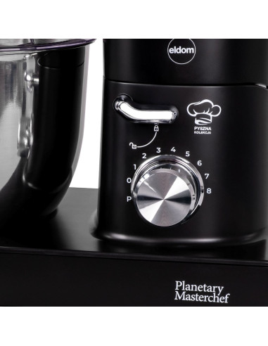 Eldom Robot Planetarny Wrk1400 Retti 1400W Moc Max 1900W Czarny Misa 6,2 L Wolny Start