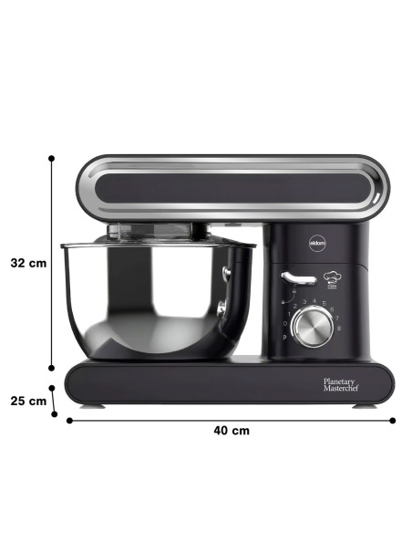 Eldom Robot Planetarny Wrk1400 Retti 1400W Moc Max 1900W Czarny Misa 6,2 L Wolny Start