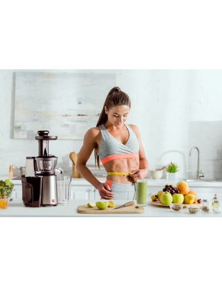 Eldom Wyciskarka Wolnoobrotowa Pj400 400W Srebrno-Czarna ,Ślimak Bpa Free 80 [Obr./Min]