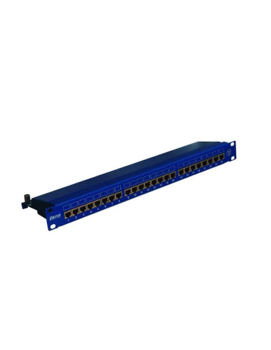 Emiternet Panel 19", 24Xrj45 Stp Kat.5E (1U) Niebieski
