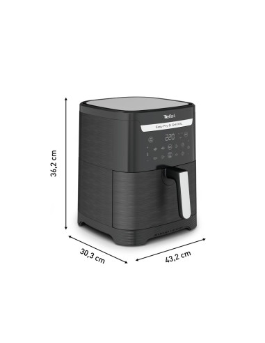 Tefal Easy Fry & Grill Ey8018 6,5 L Autonomiczny 1830 W Frytkownica Na Gorące Powietrze Czarny