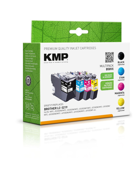 Kmp 1537,4005 Nabój Z Tuszem 4 Szt. Zamiennik Czarny, Cyjan, Purpurowy, Żółty
