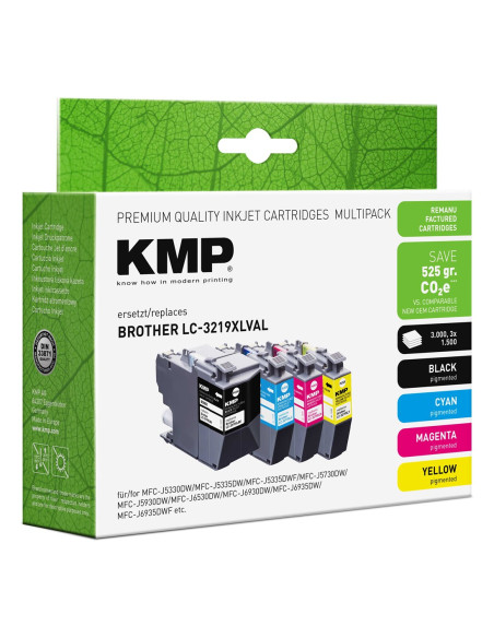 Kmp 1537,4005 Nabój Z Tuszem 4 Szt. Zamiennik Czarny, Cyjan, Purpurowy, Żółty