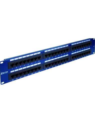 Emiternet Panel 19", 48Xrj45 Utp Kat.5E (2U) Niebieski