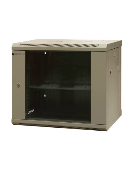 Emiternet Szafa Wisząca Niedzielona 19'' 9U, Niezmontowana, Drzwi Blacha/ Szkło, 600X450X500Mm Szer./Gł./Wys.